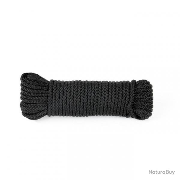Drisse corde  4 mm - longueur 15 m noir
