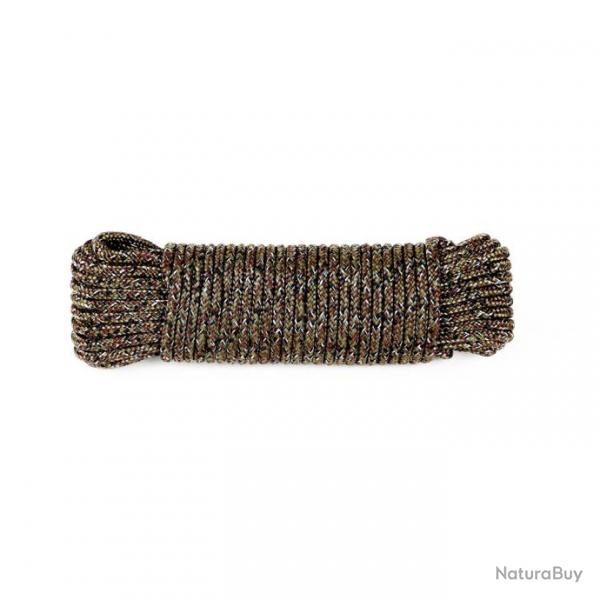 Drisse corde  5 mm - longueur 15 m camo fr/ce