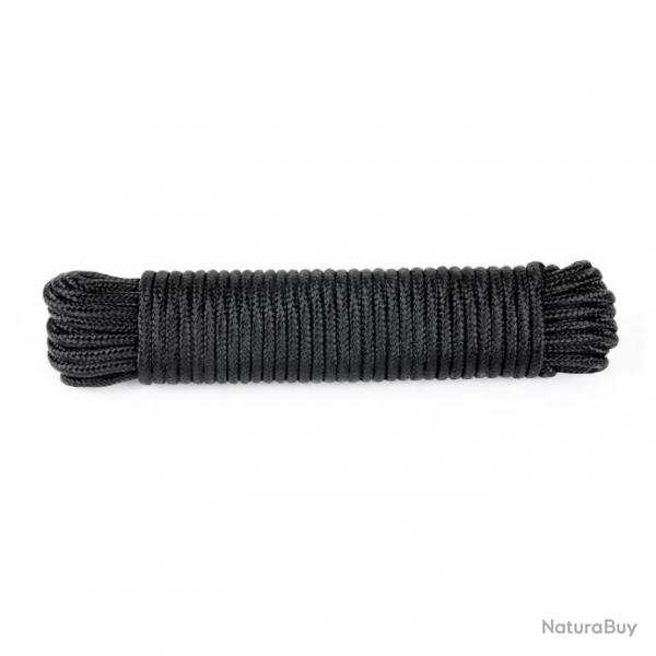 Drisse corde  7 mm - longueur 15 m noir