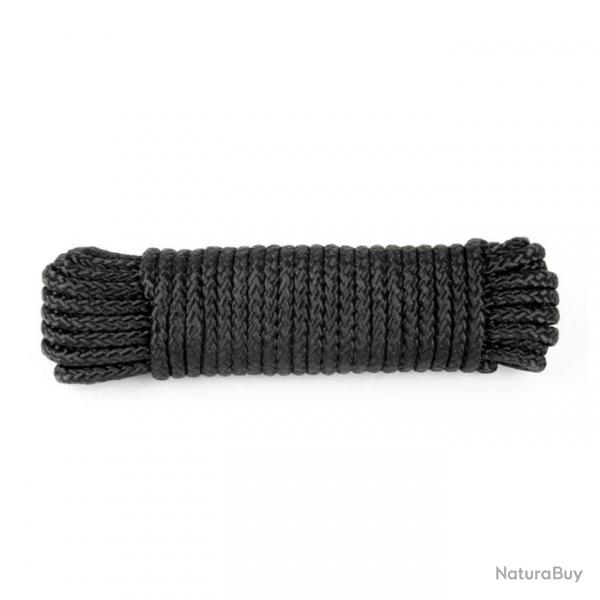 Drisse corde  9 mm - longueur 15 m noir
