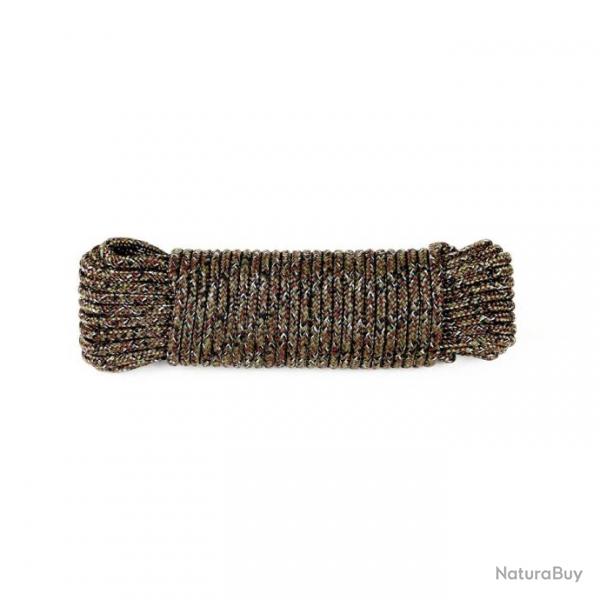 Drisse corde  4 mm - longueur 15 m camo fr/ce