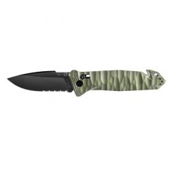 Couteau de poche Cac® S200 serration G10 vert olive