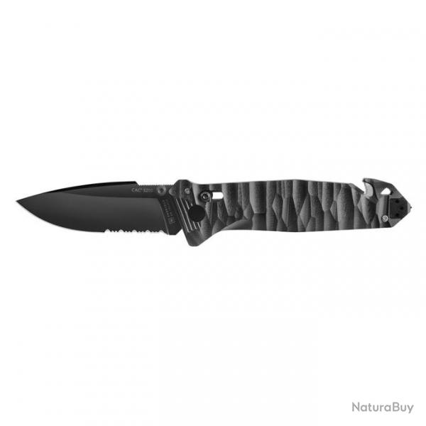 Couteau de poche Cac S200 serration G10 noir