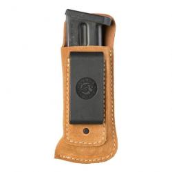 Porte-chargeur simple inside en cuir souple 3P09 tan pour pistolet automatique