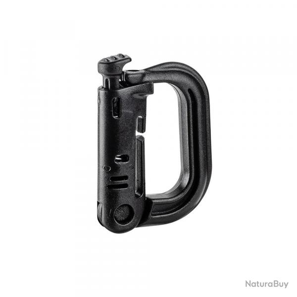 Mousqueton D-ring avec fixation pour passant M.O.L.L.E. noir