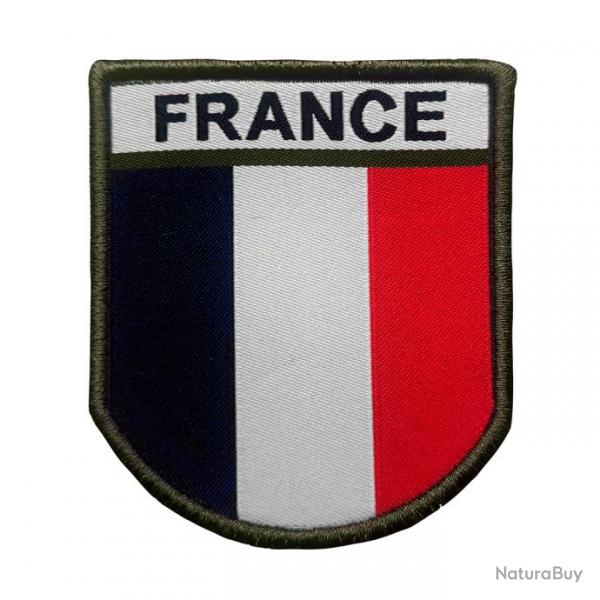 Ecusson France haute visibilit brod sur tissu