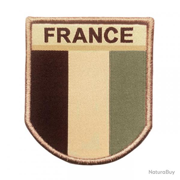 Ecusson France dsert brod sur tissu