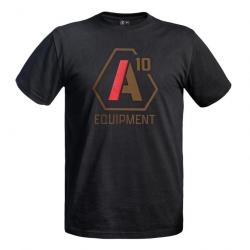 T-shirt Strong A10 noir logos tan / rouge