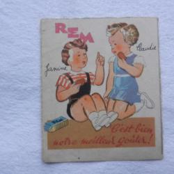 ancienne image publicitaire gâteau Rem