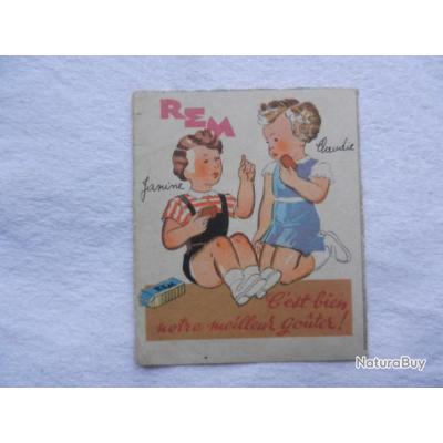 Ancienne Image Publicitaire / Carte Promo Biscuits REM - Jean Vincent - Vintage Français