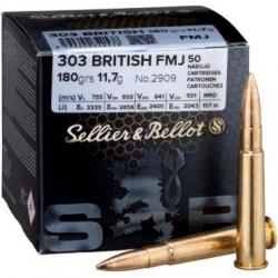 Balles Sellier & Bellot 303 british FMJ 11.7gr - 180 grs x50