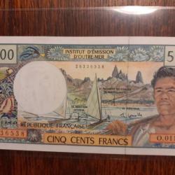 500 francs Tahiti non daté neuf