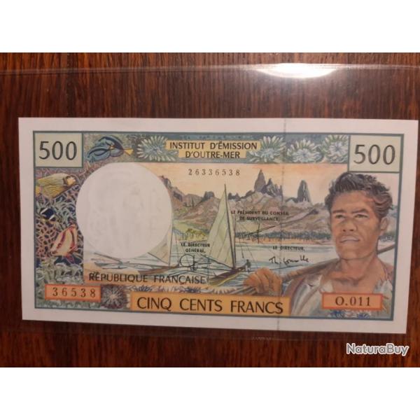 500 francs Tahiti non dat neuf