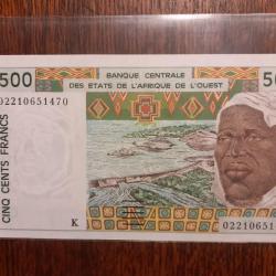 500 francs Sénégal 2002  neuf