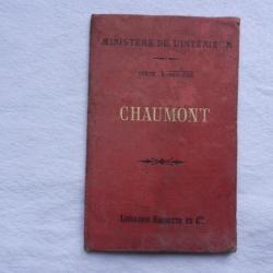ancienne carte  géographique de Chaumont -  ministère de l'intérieur carte à 1/1000 000 - 1890