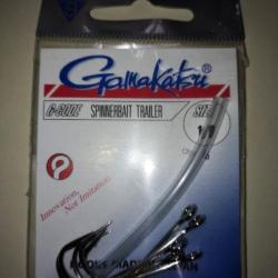 5 hamecons GAMAKTSU SPINNERBAIT TRAILER G-CODE SIZE   1/0