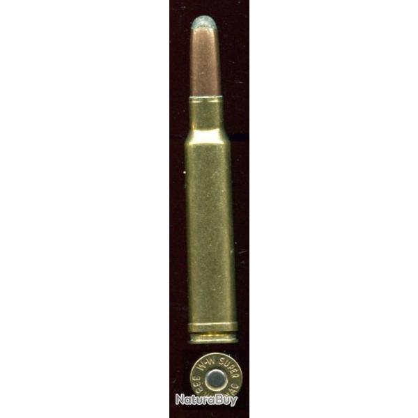 .338 Winchester Magnum - WW SUPER - balle cuivre pointe plomb arrondie