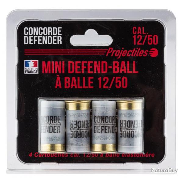 4 cartouches Mini Defend-Ball cal. 12/50  balle Elastomere Bior