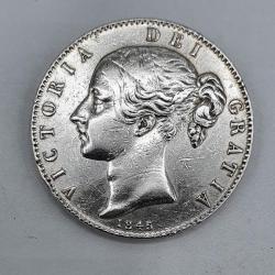 Monnaie : Couronne de la reine Victoria 1845.