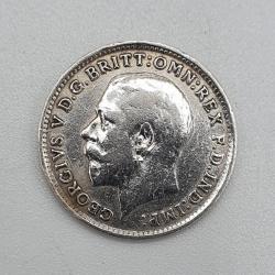 Monnaie : Angleterre  : 3 pence George V (1917).