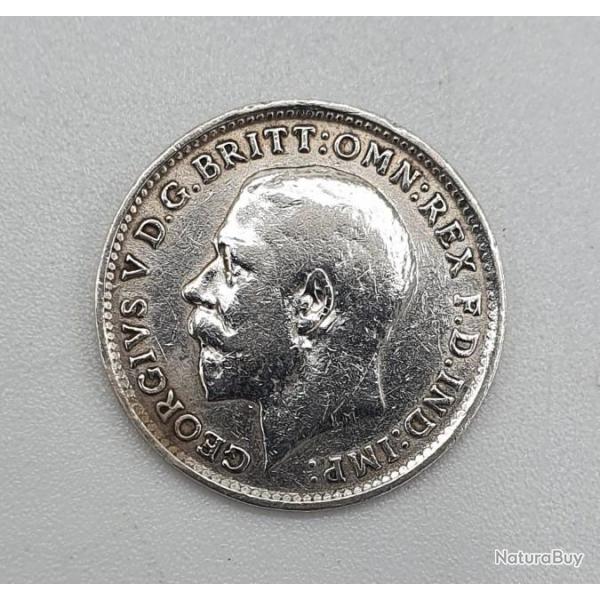 Monnaie : Angleterre  : 3 pence George V (1917).