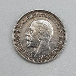 Monnaie : Angleterre  : 3 pence George V (1935).