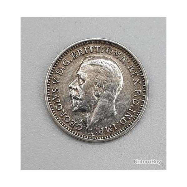 Monnaie : Angleterre  : 3 pence George V (1935).