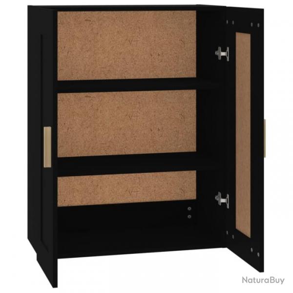 Armoire murale Noir 69,5x32,5x90 cm Bois d'ingnierie