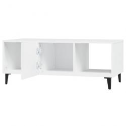 Table basse Blanc 102x50x40 cm Bois d'ingénierie