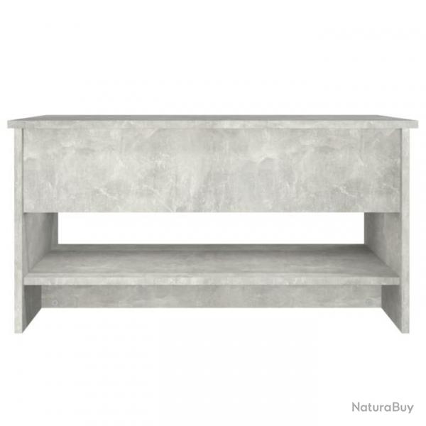 Table basse Gris bton 80x50x40 cm Bois d'ingnierie