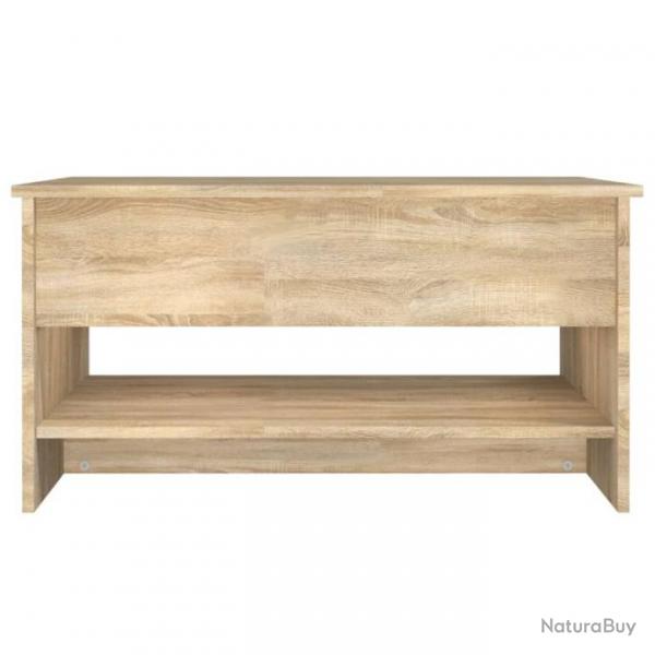 Table basse Chne sonoma 80x50x40 cm Bois d'ingnierie