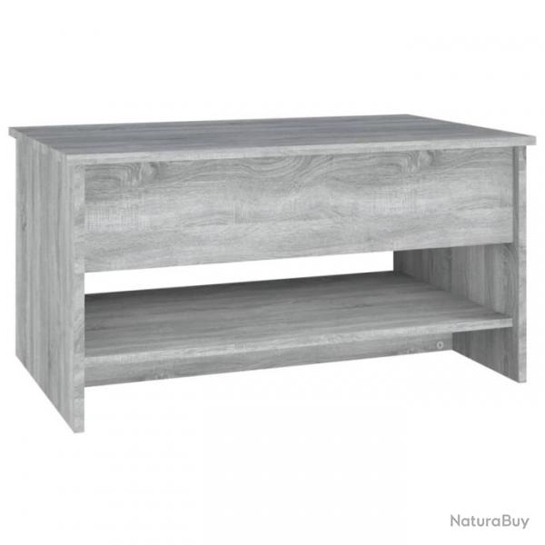 Table basse Sonoma gris 80x50x40 cm Bois d'ingnierie