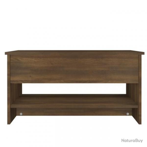 Table basse Chne marron 80x50x40 cm Bois d'ingnierie