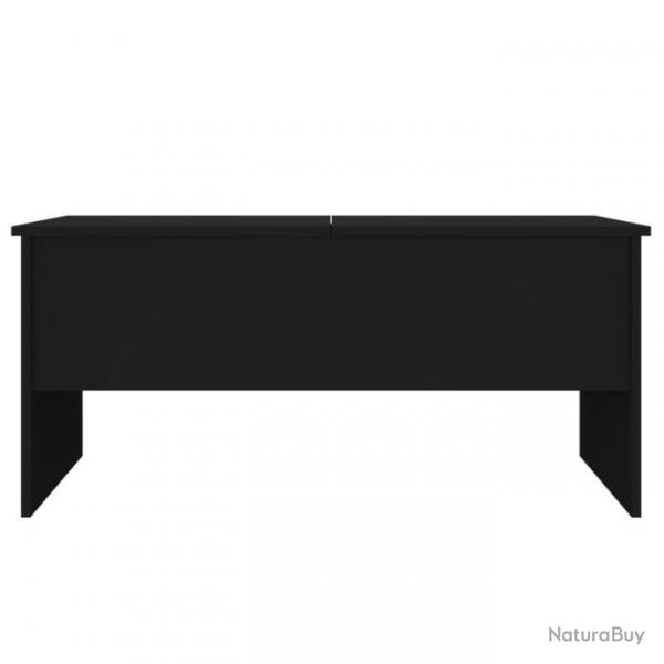 Table basse Noir 102x50,5x46,5 cm Bois d'ingnierie