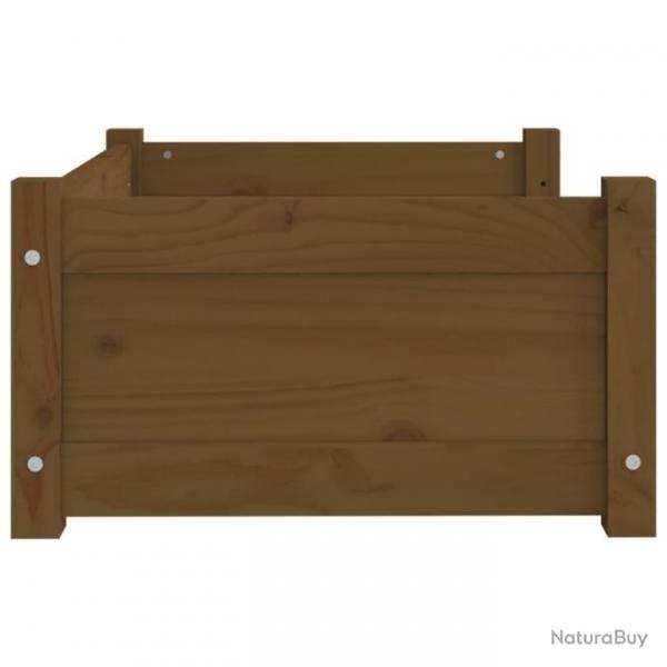 Lit pour chien Marron miel 65,5x50,5x28 cm Bois de pin solide