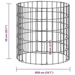 Composteur de jardin Ø50x50 cm Acier galvanisé