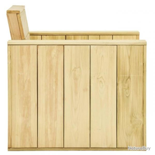 Salon de jardin 3 pcs Bois massif de pin imprgn