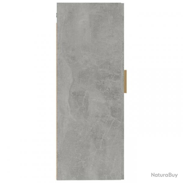 Armoire murale Gris bton 35x34x90 cm Bois d'ingnierie