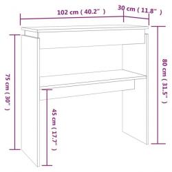 Table console Sonoma gris 102x30x80 cm Bois d'ingénierie