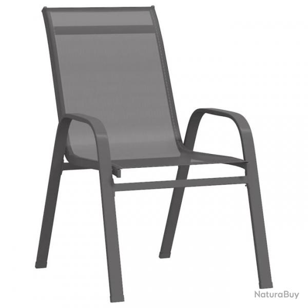 Ensemble de bistro de jardin 3 pcs Gris