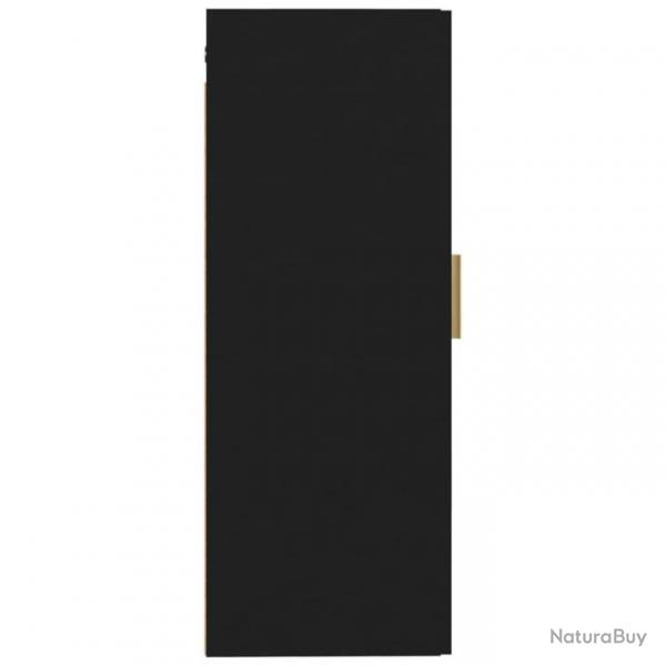 Armoire murale Noir 35x34x90 cm Bois d'ingnierie