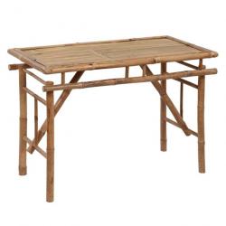 Table de jardin pliable 115x50x75 cm Bambou