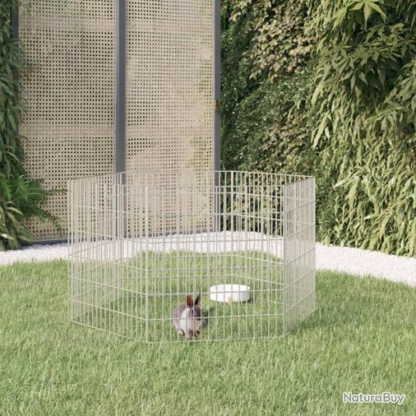 Cage  lapin 6 panneaux 54x60 cm Fer galvanis