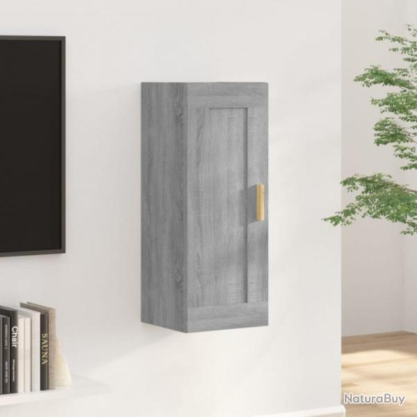 Armoire murale Sonoma gris 35x34x90 cm Bois d'ingnierie