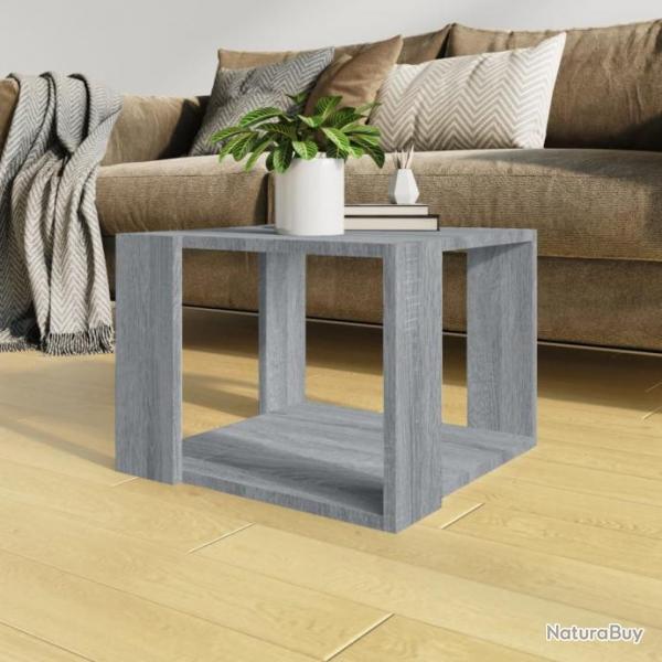 Table basse Sonoma gris 40x40x30 cm Bois d'ingnierie