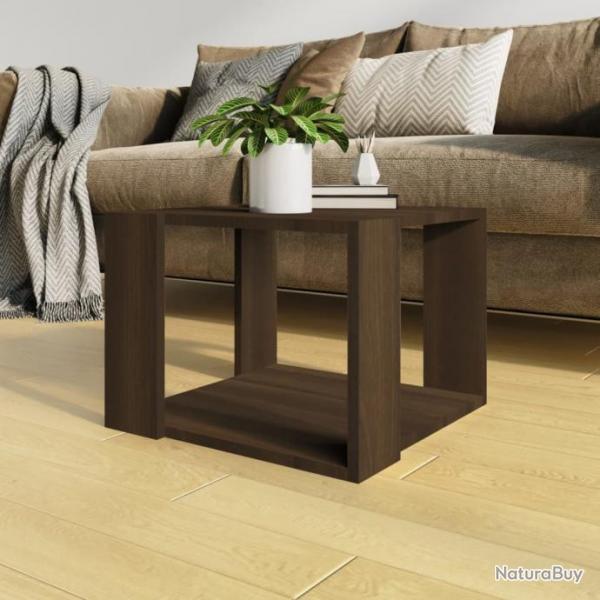 Table basse Chne marron 40x40x30 cm Bois d'ingnierie