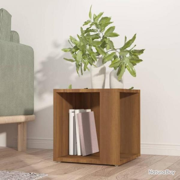 Table d'appoint Chne marron 33x33x34,5 cm Bois d'ingnierie