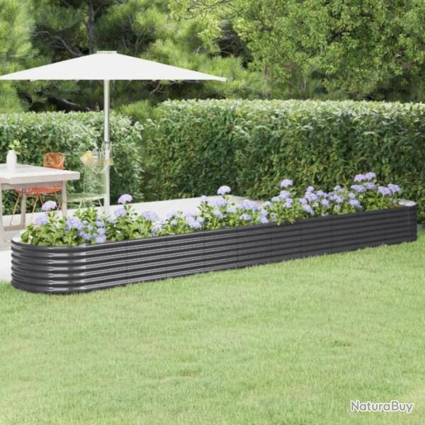 Lit surlev de jardin Acier enduit de poudre Anthracite