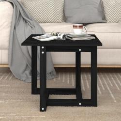 Table basse Noir 50x50x45 cm Bois massif de pin