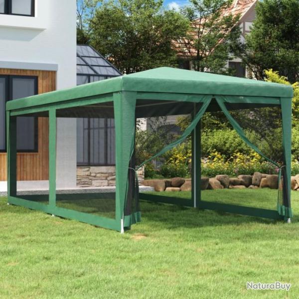 Tente de fte avec 4 parois latrales en maille Vert 3x6 m PEHD